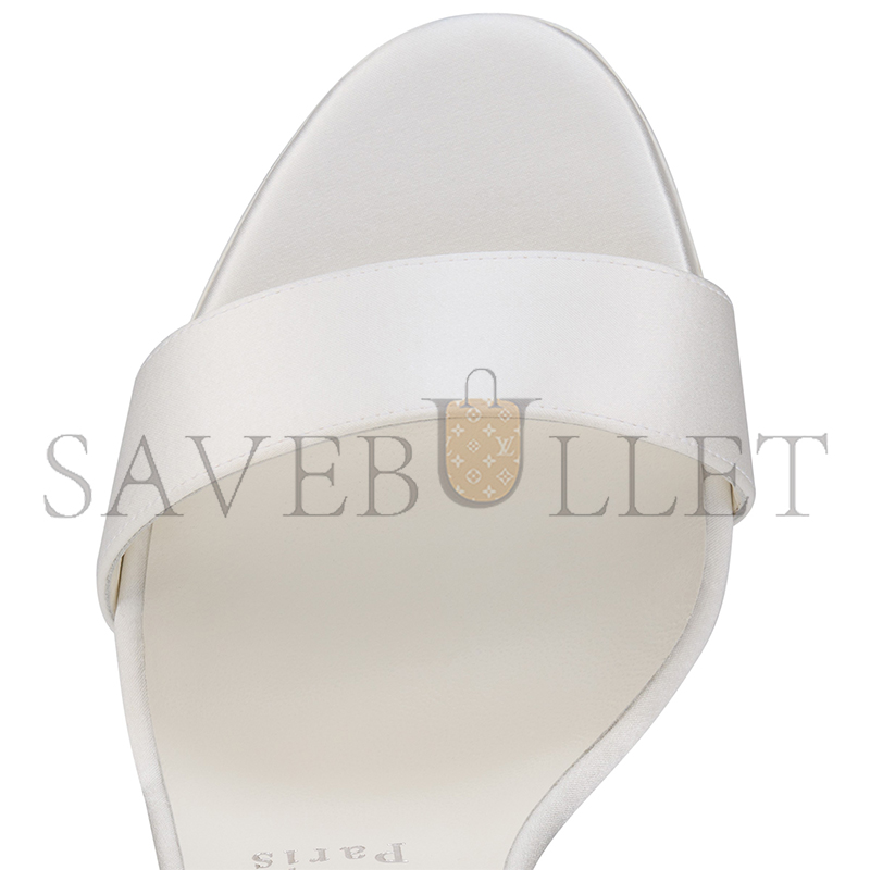 CHRISTIAN LOUBOUTIN SANDALE DU DESERT 100 MM STRAPPY SANDALS CREPE SATIN IVORY WOMEN 3220076W446 CHRISTIAN LOUBOUTIN SANDALE DU DESERT 100 MM STRAPPY SANDALS CREPE SATIN IVORY WOMEN 3220076W446